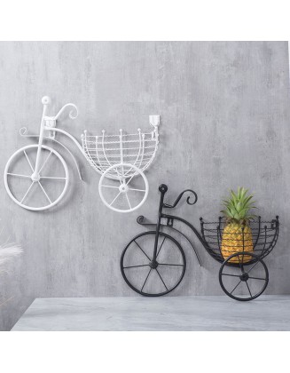 Creative bicycle iron wall hanging flower rack living room garden balcony wall decorations hanging flower baskets hangings