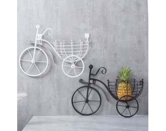 Creative bicycle iron wall hanging flower rack living room garden balcony wall decorations hanging flower baskets hangings