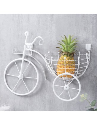 Creative bicycle iron wall hanging flower rack living room garden balcony wall decorations hanging flower baskets hangings