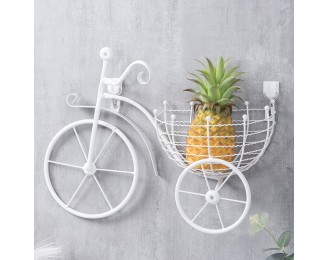 Creative bicycle iron wall hanging flower rack living room garden balcony wall decorations hanging flower baskets hangings