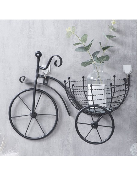 Creative bicycle iron wall hanging flower rack living room garden balcony wall decorations hanging flower baskets hangings