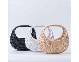 Willow Woven Handheld Flower Basket Arrangement Picnic Handmade Rattan Basket Storage Basket