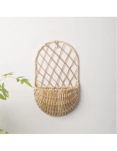 Handmade wicker flower basket imitation rattan organizer hanging rattan flower pot home gardening flower basket creative decorative ornaments