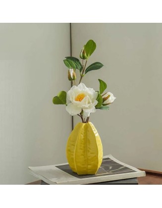 Design popcorn vase ceramic fruit shape flower arrangement florist creative art hydroponic vase