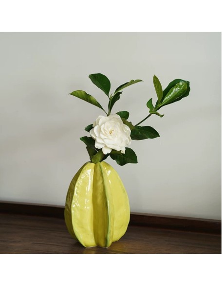 Design popcorn vase ceramic fruit shape flower arrangement florist creative art hydroponic vase