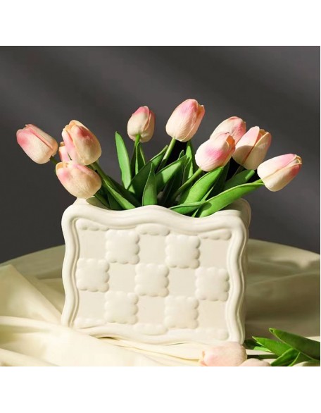 Cream Wind Creative Simple Vase Pack Ceramic Living Room Flower Arrangement Home Decorative Arrangement Flowerware