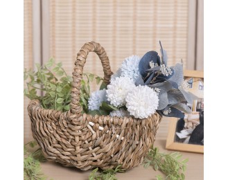 Hand Woven Flower Basket Straw Rattan Willow Arrangement Basket