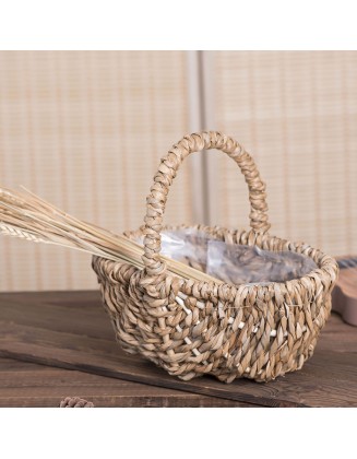 Hand Woven Flower Basket Straw Rattan Willow Arrangement Basket