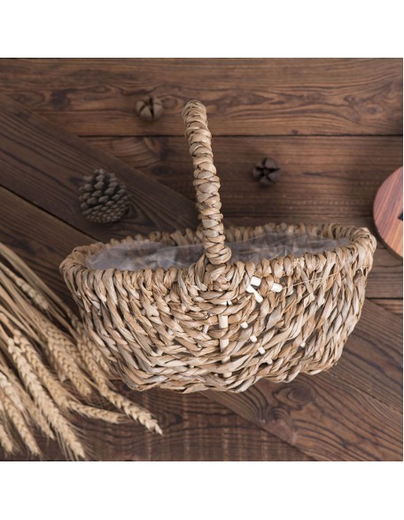 Hand Woven Flower Basket Straw Rattan Willow Arrangement Basket